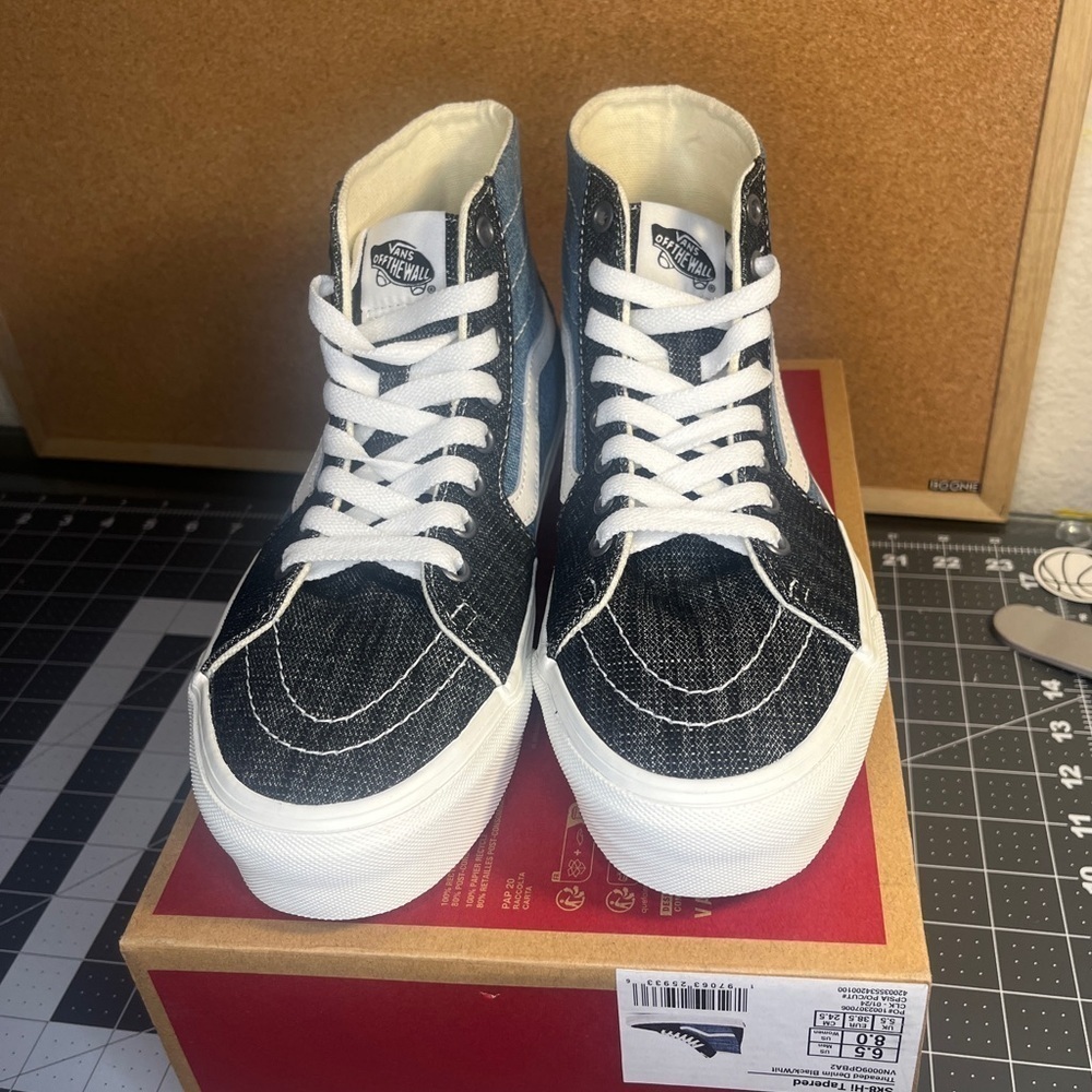 - Vans Sk8-high tapered
‘Threaded denim
brand new
🔥 - Picture 3 of 11